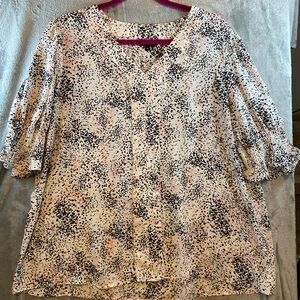 NWOT Jones Co Chic Polka Dot Blouse Size 1x